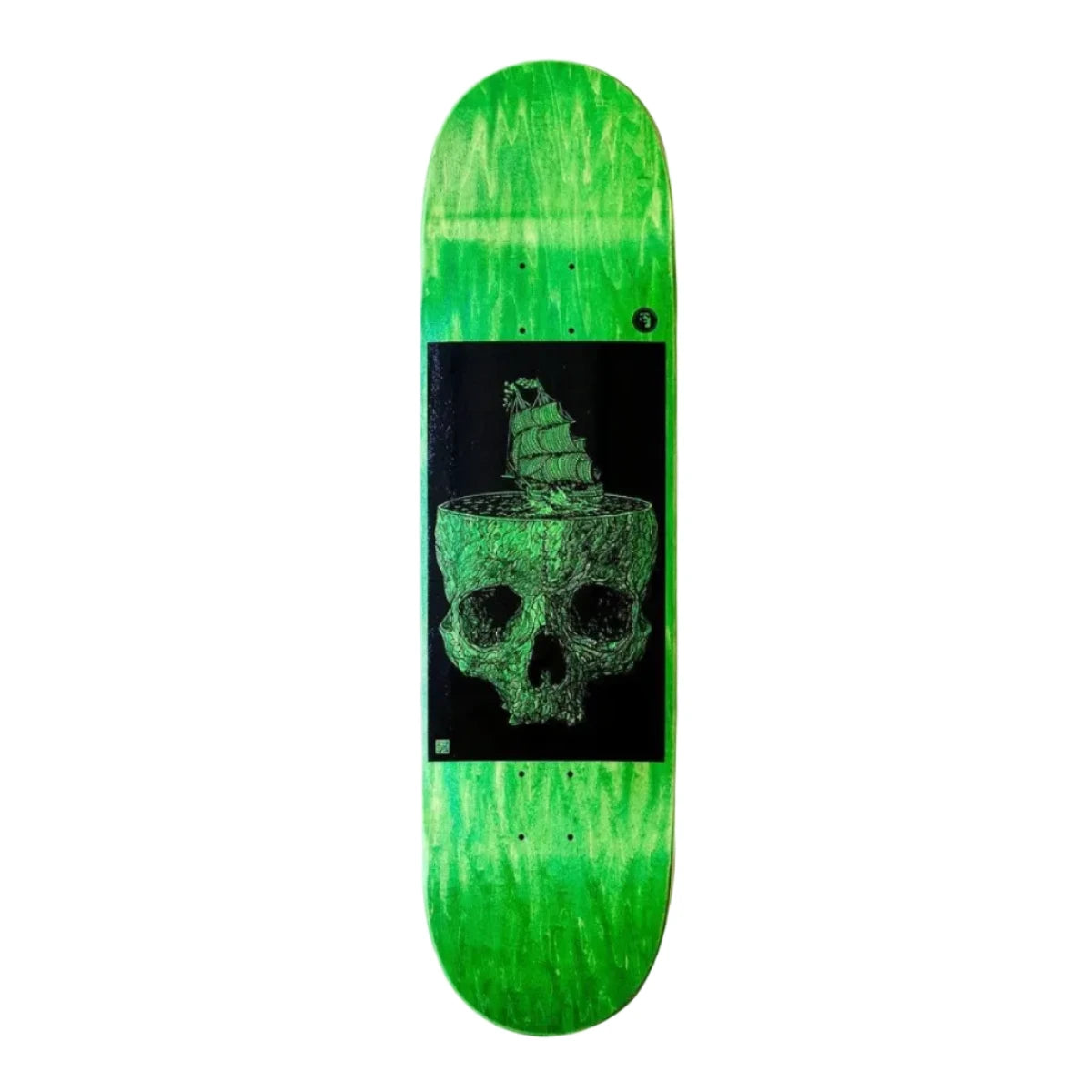 Heathen Stormy Seas on Taperhead Green Deck - 8.5"