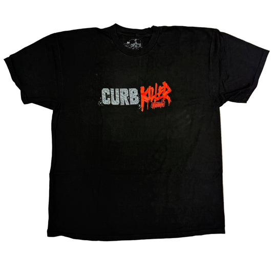Slappy Curb Killer Word mark Garment Dye Tee - Black