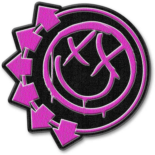 Blink-182 Pink Neon Six Arrows Smile Patch