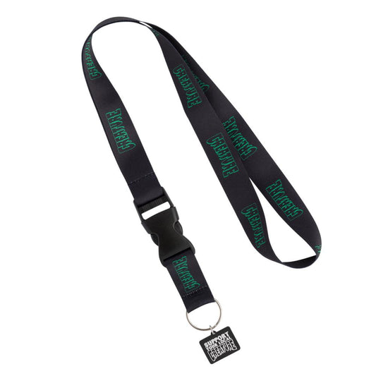 Creature Logo Outline Lanyard Key Chain - Black