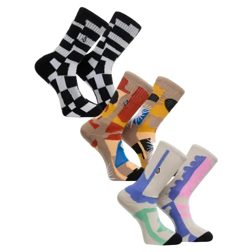 Volcom Print Mixer 3 Pack Socks