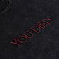 Welcome x Dark Souls You Died Tee embroidery detail
