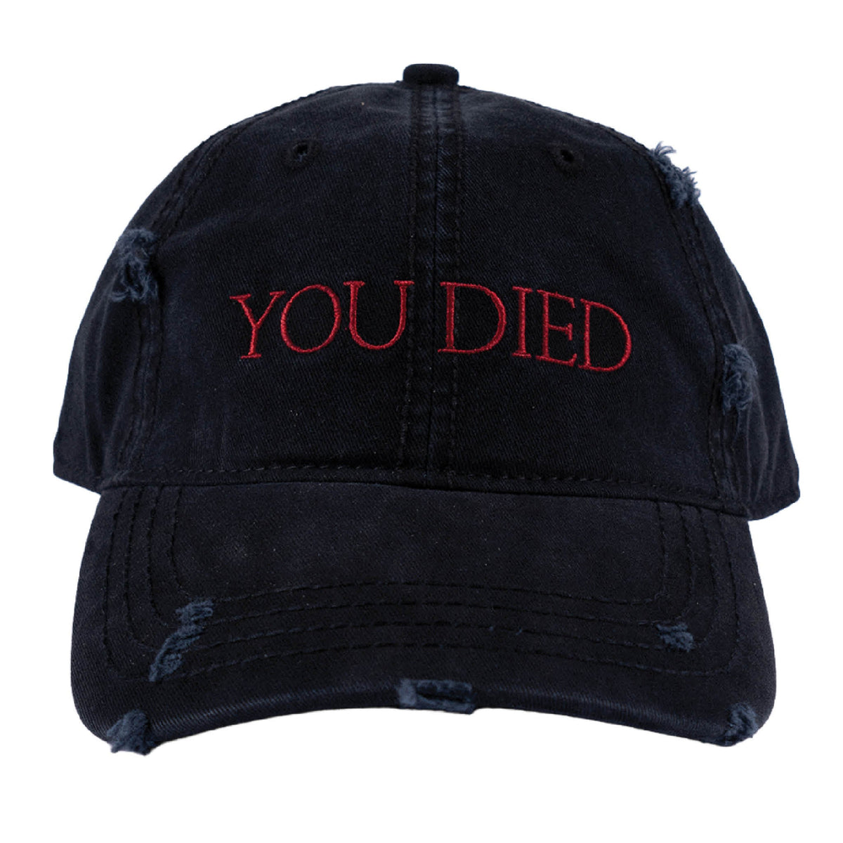 Welcome x Dark Souls You Died Distressed Twill Hat front