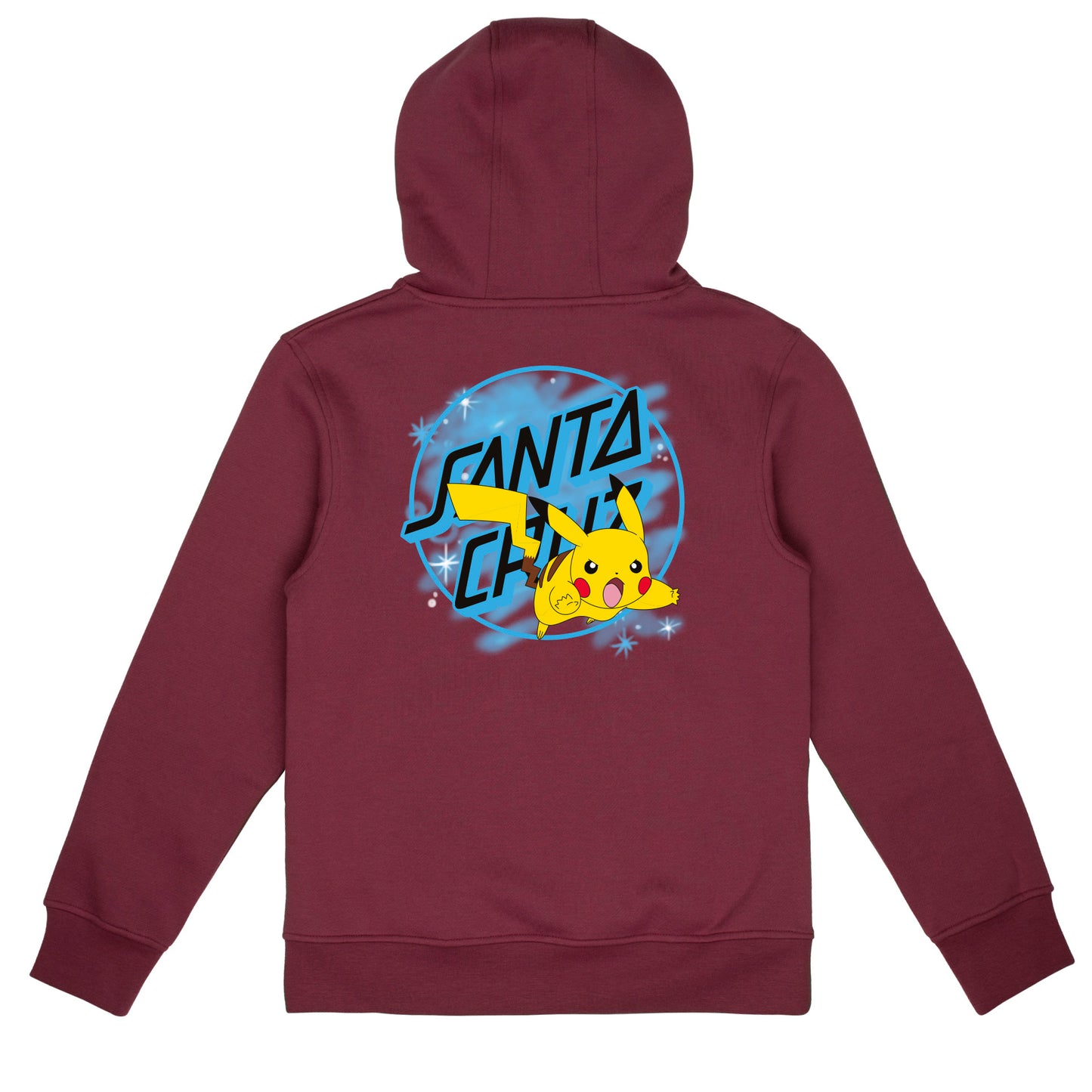 Santa Cruz Youth Pikachu Spray Dot Hood - Maroon