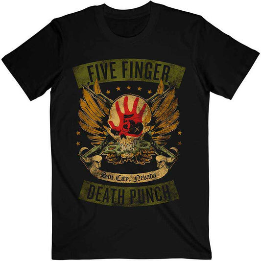 Five Finger Death Punch Locked & Loaded T-Shirt - Black
