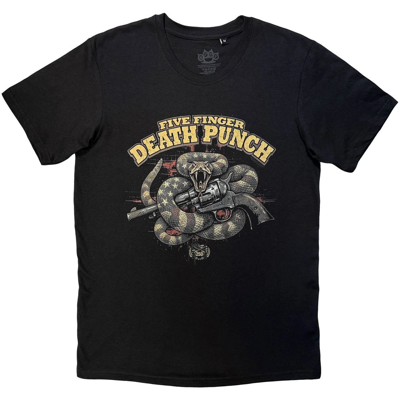 Five Finger Death Punch Rattlesnake T-Shirt - Black