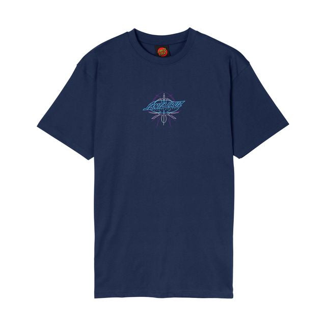 Santa Cruz Meek Pinstripe Slasher T-Shirt - Midnight Blue