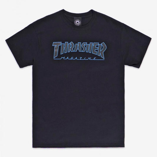 Thrasher Outlined T Shirt - Black