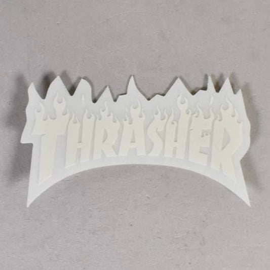 Thrasher Flames Logo Clear Small Sticker