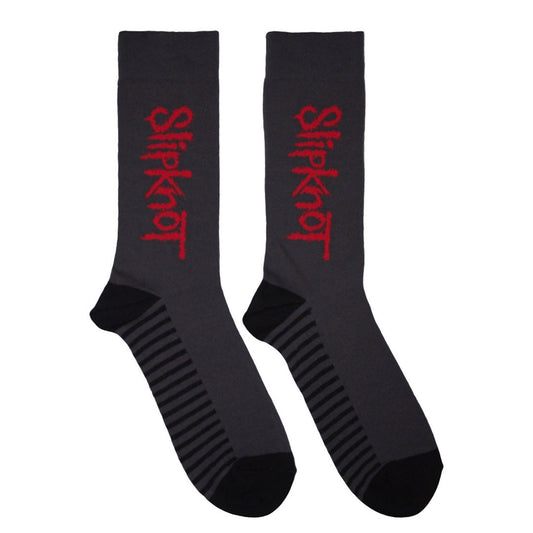 Slipknot Logo Vertical Socks - Grey