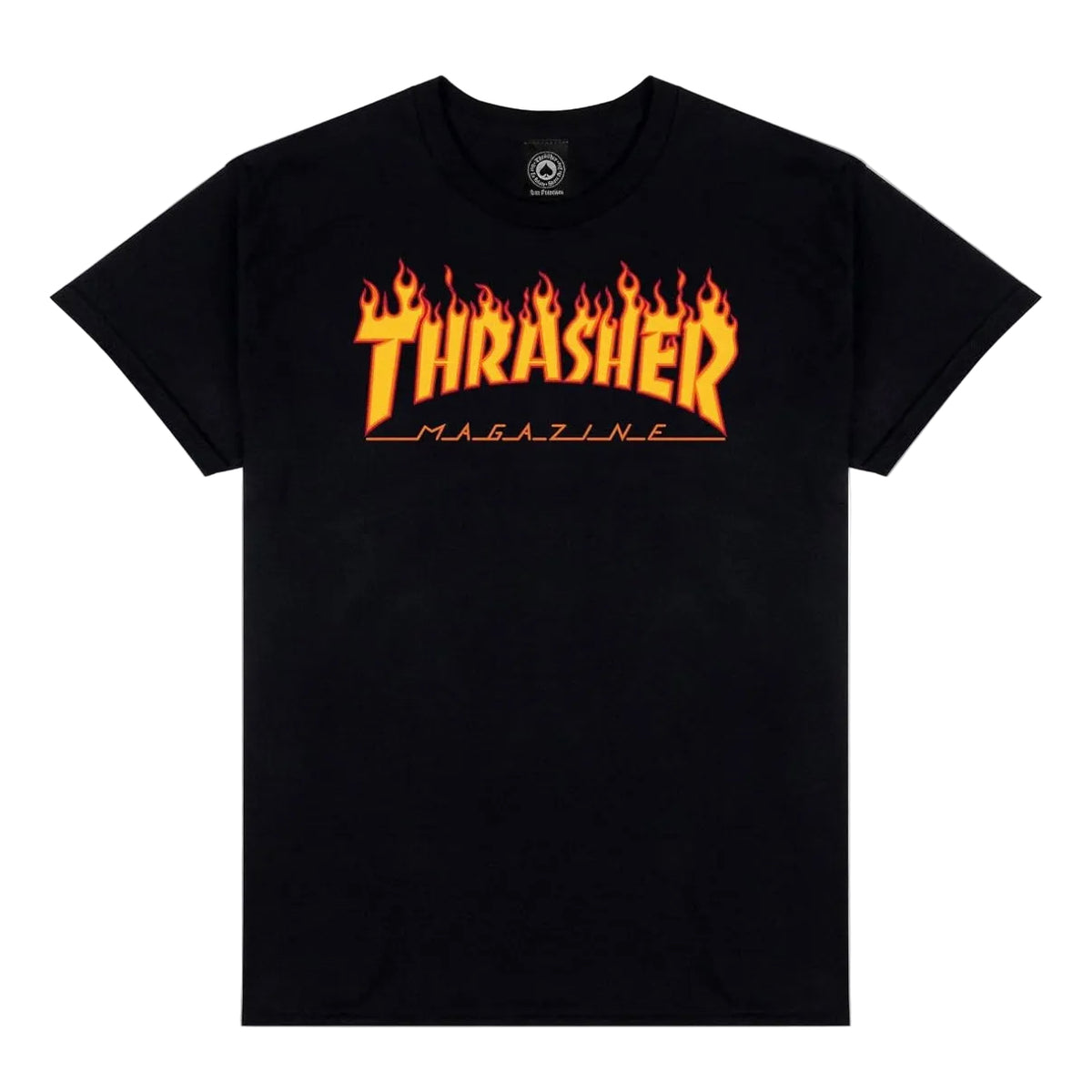 Thrasher Flames Logo Tee - Black