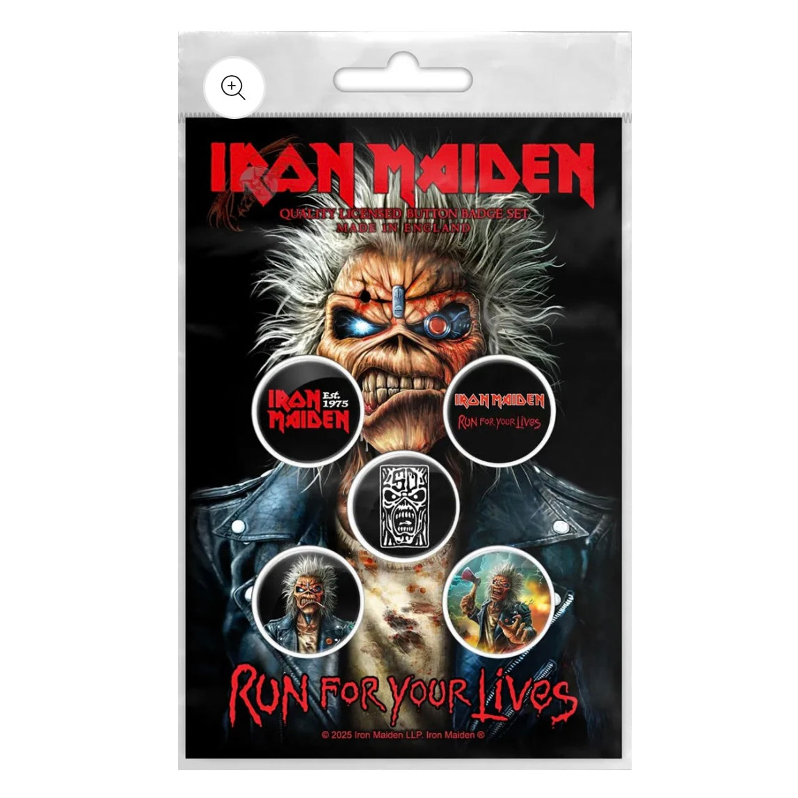 Iron Maiden Run For Your Lives Buttons