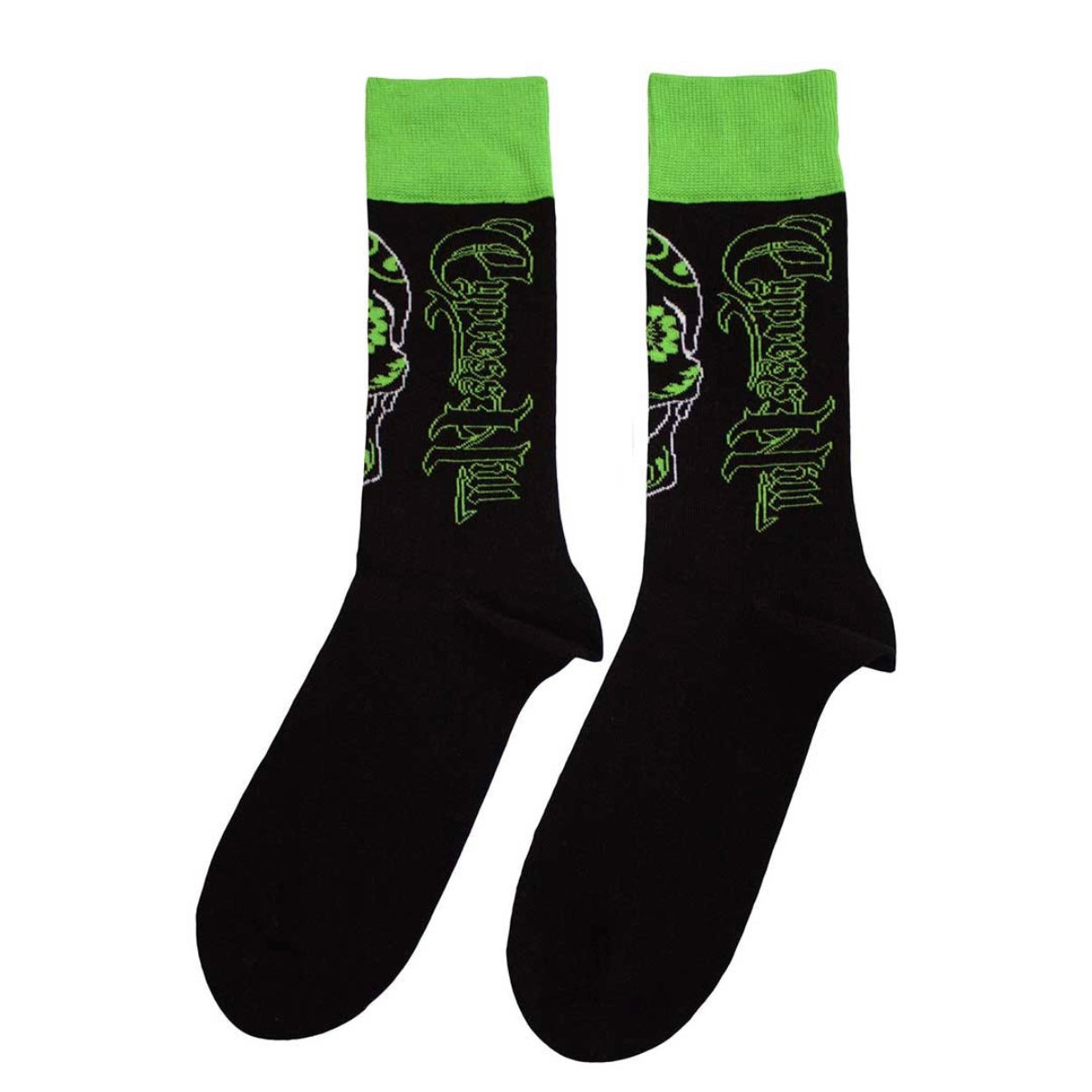 Cypress Hill Skull Socks - Black/Green
