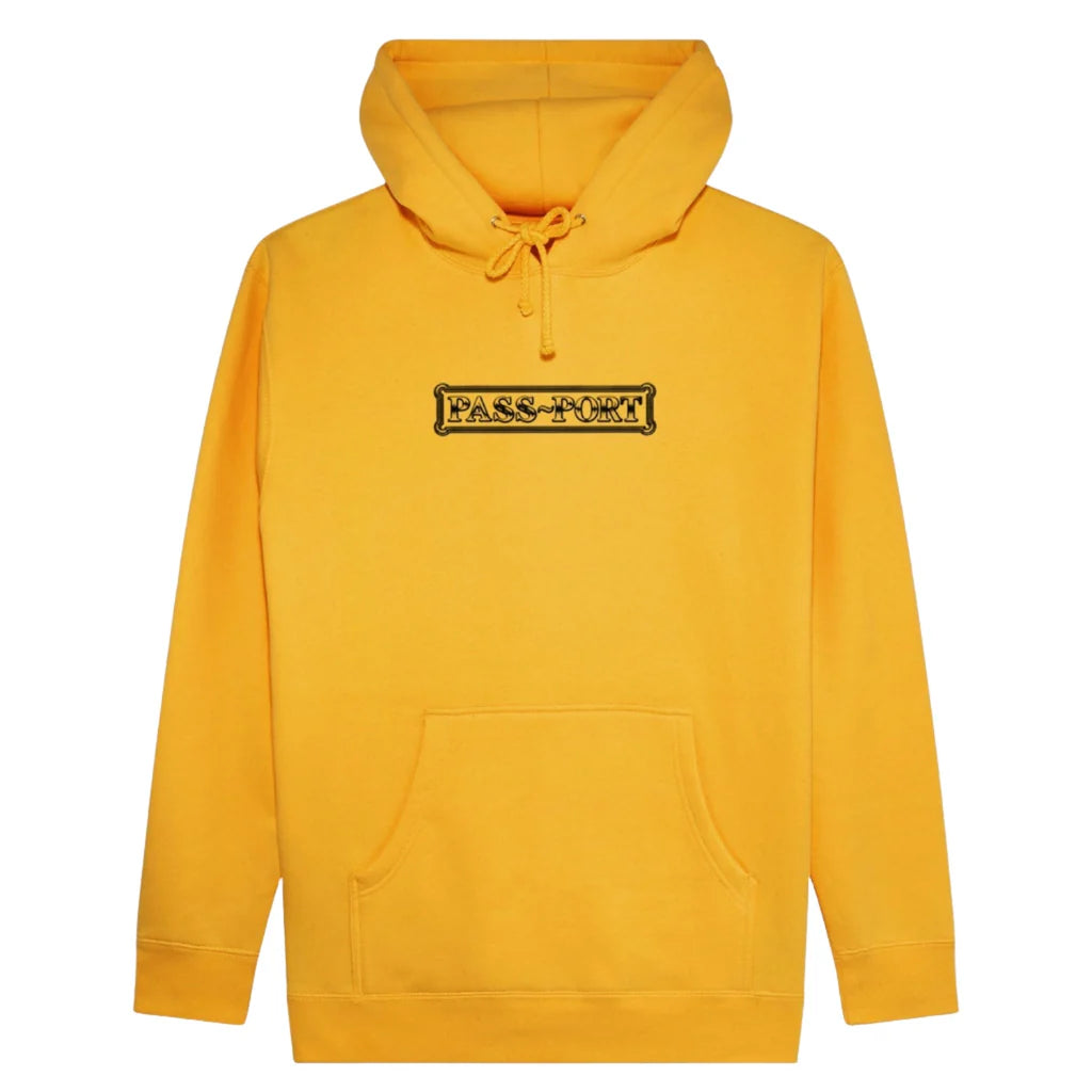 Pass~Port Plaque Hoodie - Yellow