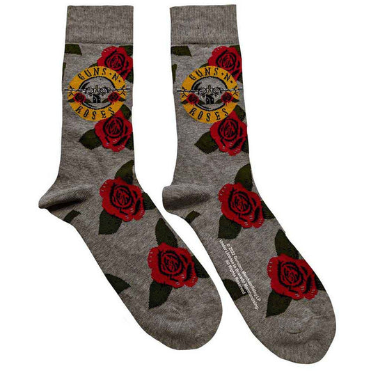 Guns N' Roses Bullet Roses Socks - Grey