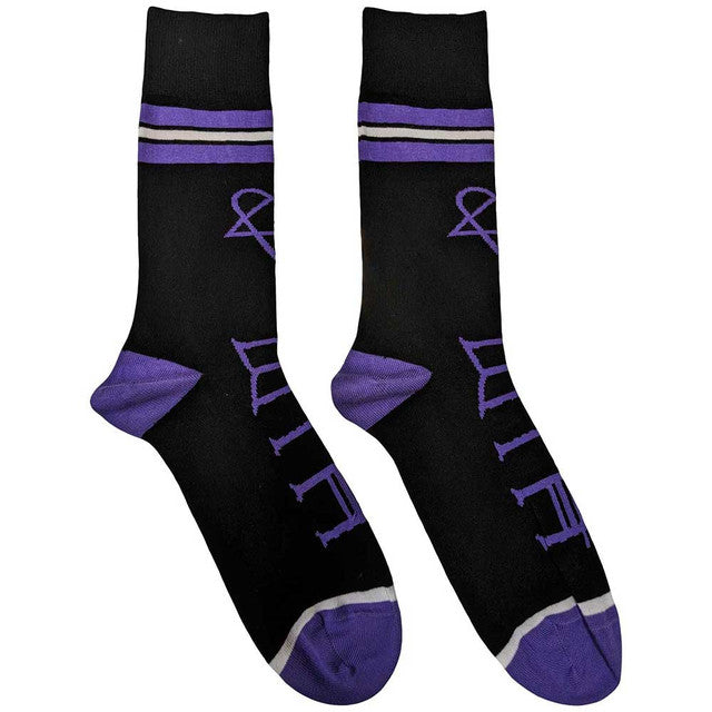 HIM Heartagram & Logo Socks - Black