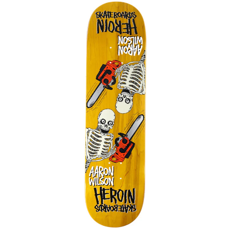 Heroin Aaron Wilson Chainsaw Skeletons Assort Veneers Deck - 8.5"