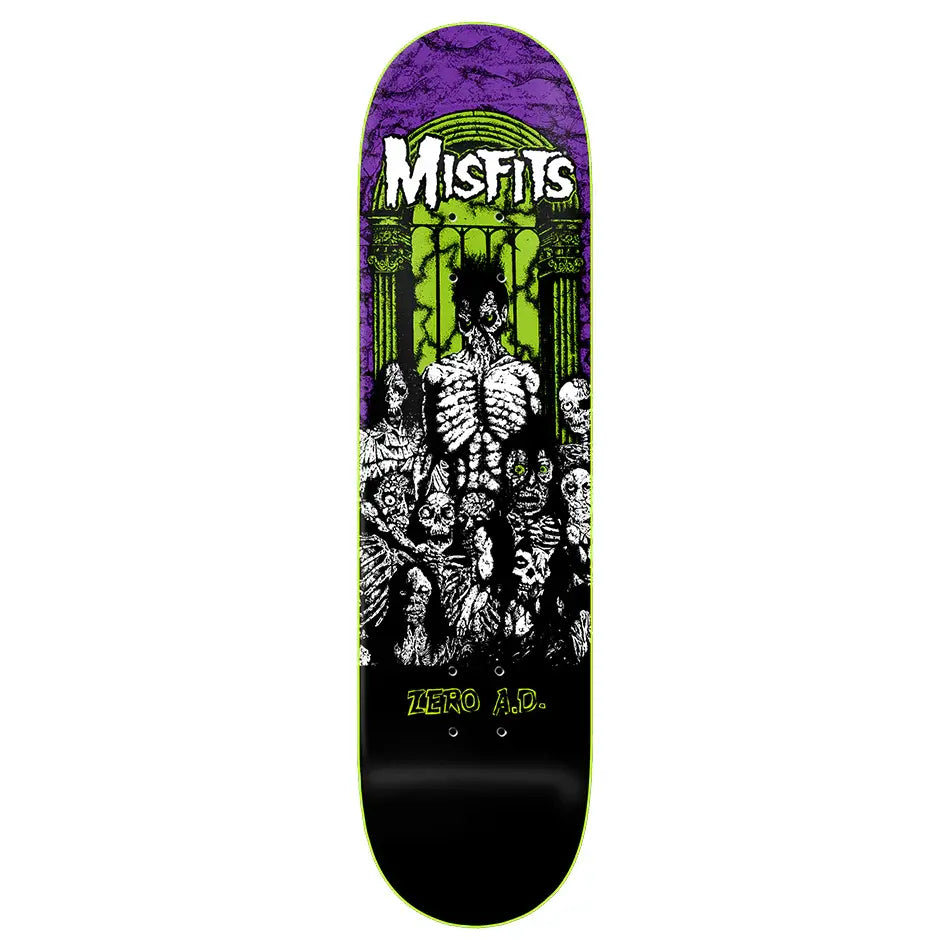 Zero Misfits Earth A.D. Green Dipped Deck - 8.5"