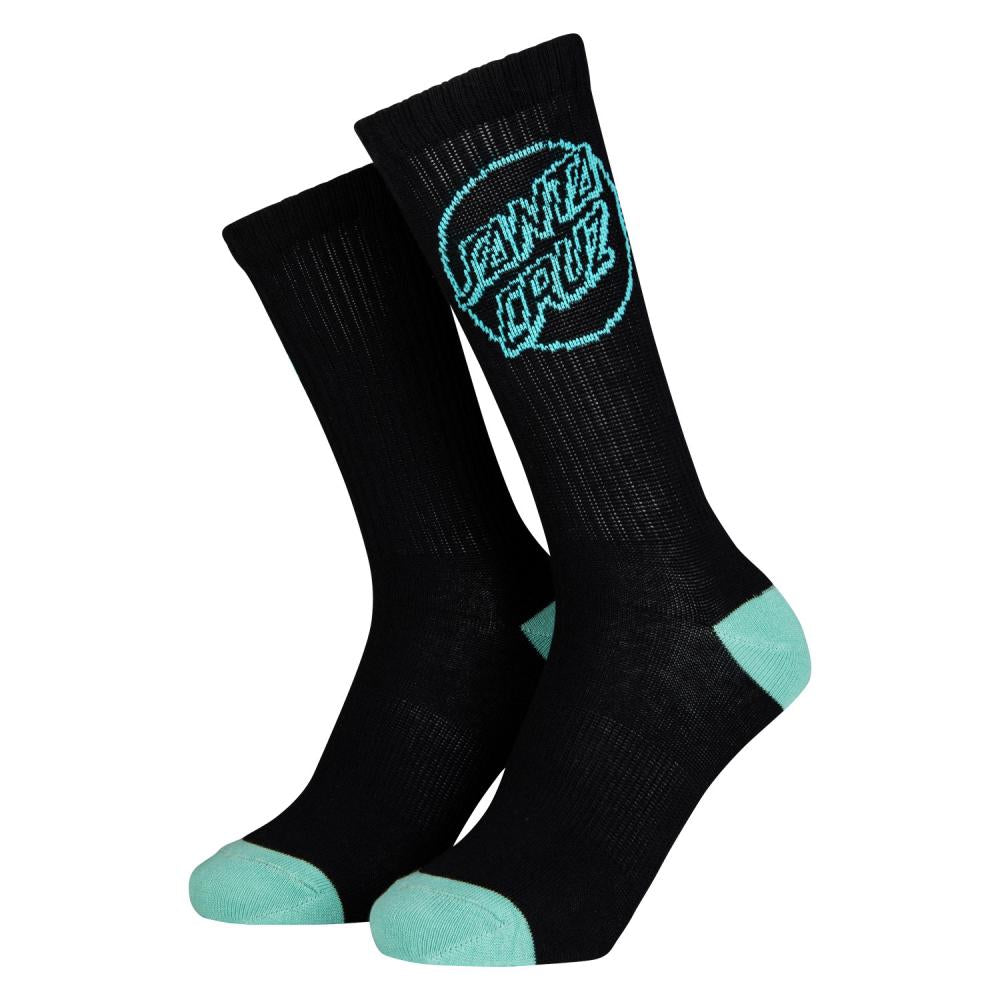 Santa Cruz Womans Opus Dot Socks 2 Pack - Black White