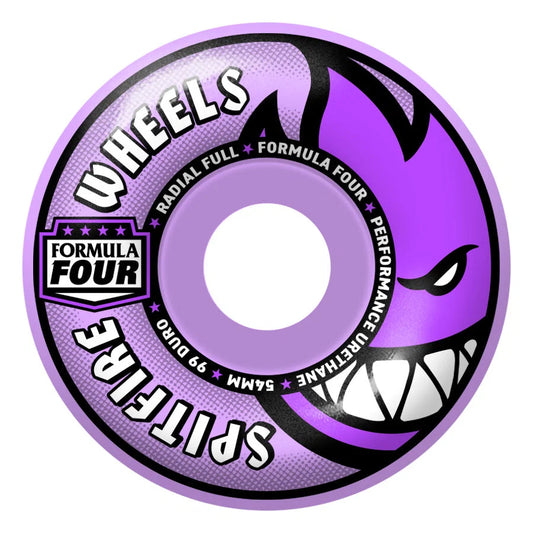 Spitfire F4 99Du Team Colors Radial Full Purple Wheels - 54mm