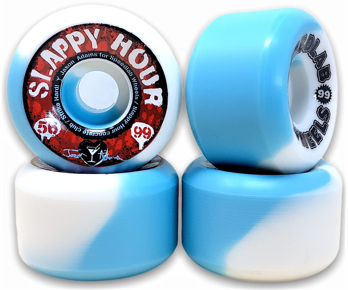 Speedlab Jason Adams Slappy Hour 99- White/Blue Wheels - 56mm