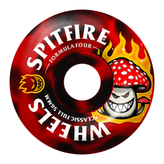 Shroom Bighead F499 Classic Full Black Red Swirl Wheels - 56mm