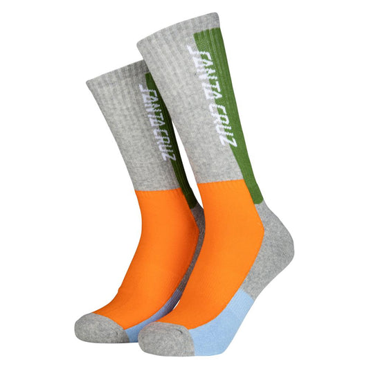 Santa Cruz Strip Panel Light Grey Socks