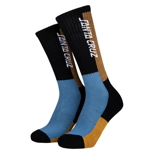 Santa Cruz Strip Panel Black Socks