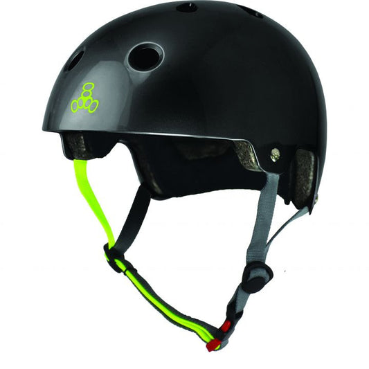 Triple 8 Dual-Certified Black Glossy Helmet