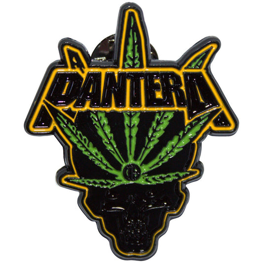 Pantera Leaf Skull Pin