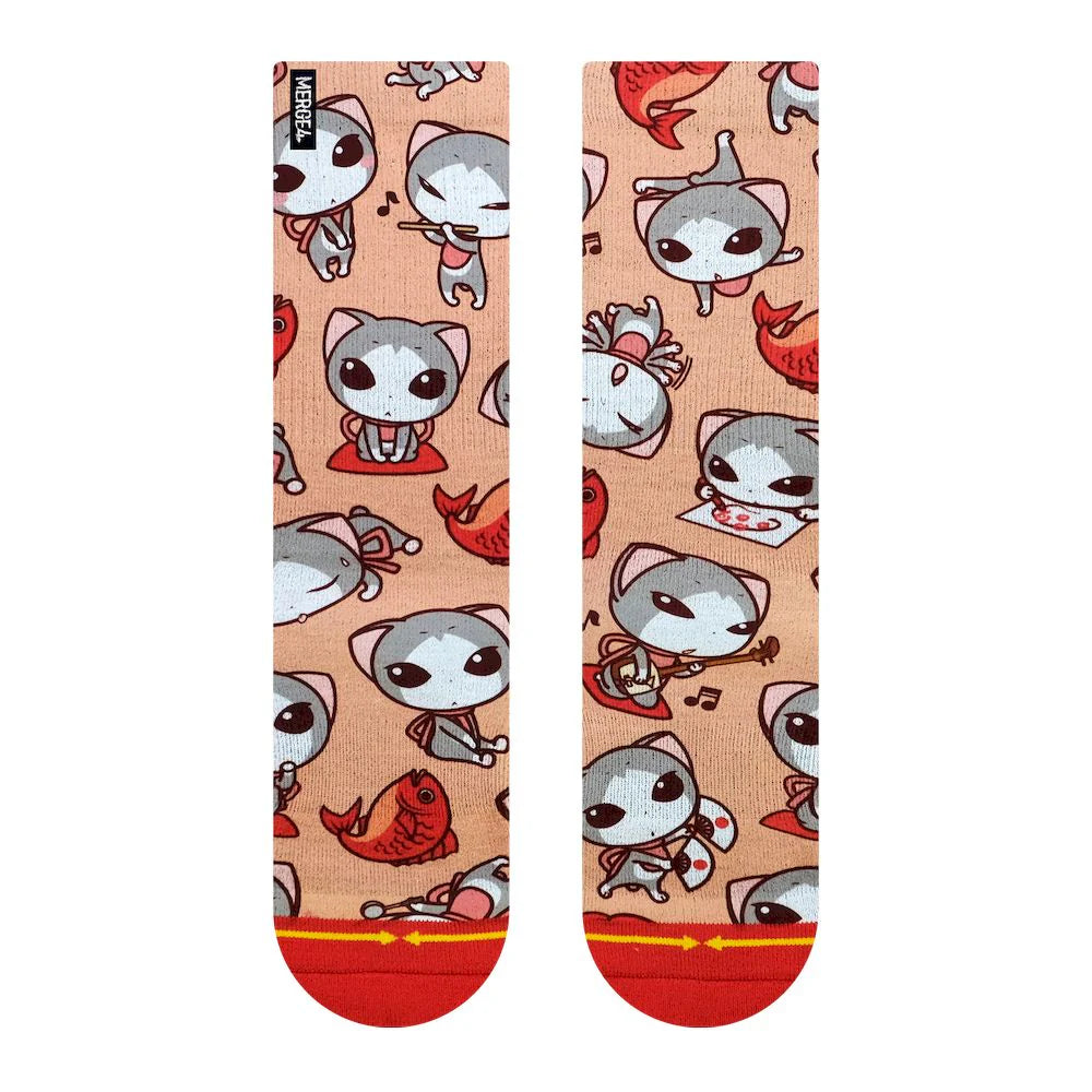 Merge4 Ryo Taniguchi Kitties Classic Crew Socks