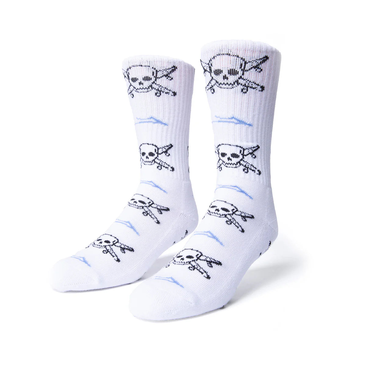 Lakai X Fourstar Street Pirate Crew Socks - White