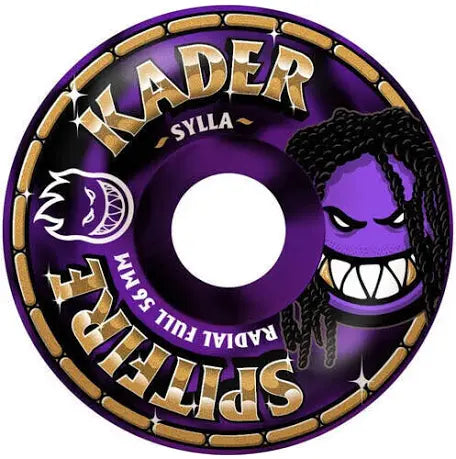 Spitfire F4 99a Kader Rolly Radial Full Black/Purple Swirl Wheels - 56mm