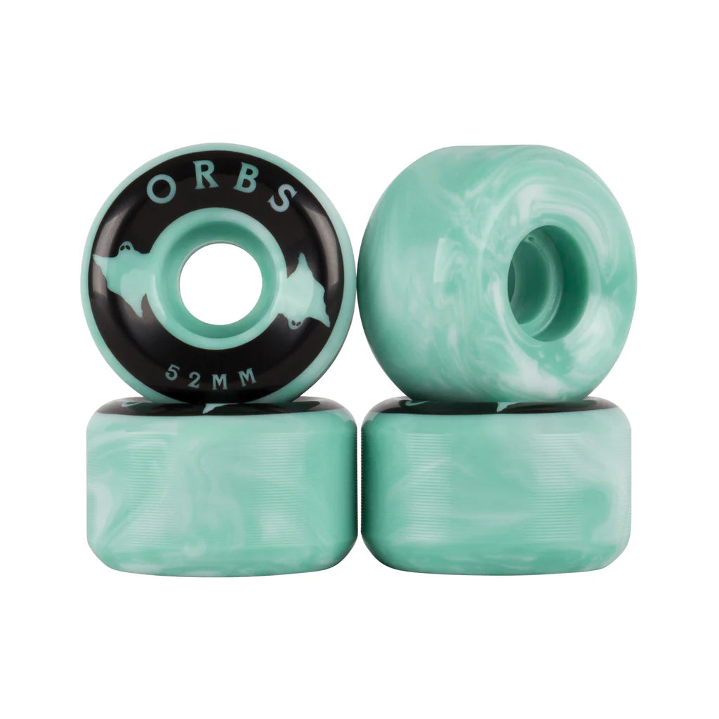 Orbs Specters Swirls Conical 99A Teal/White Wheels - 52mm