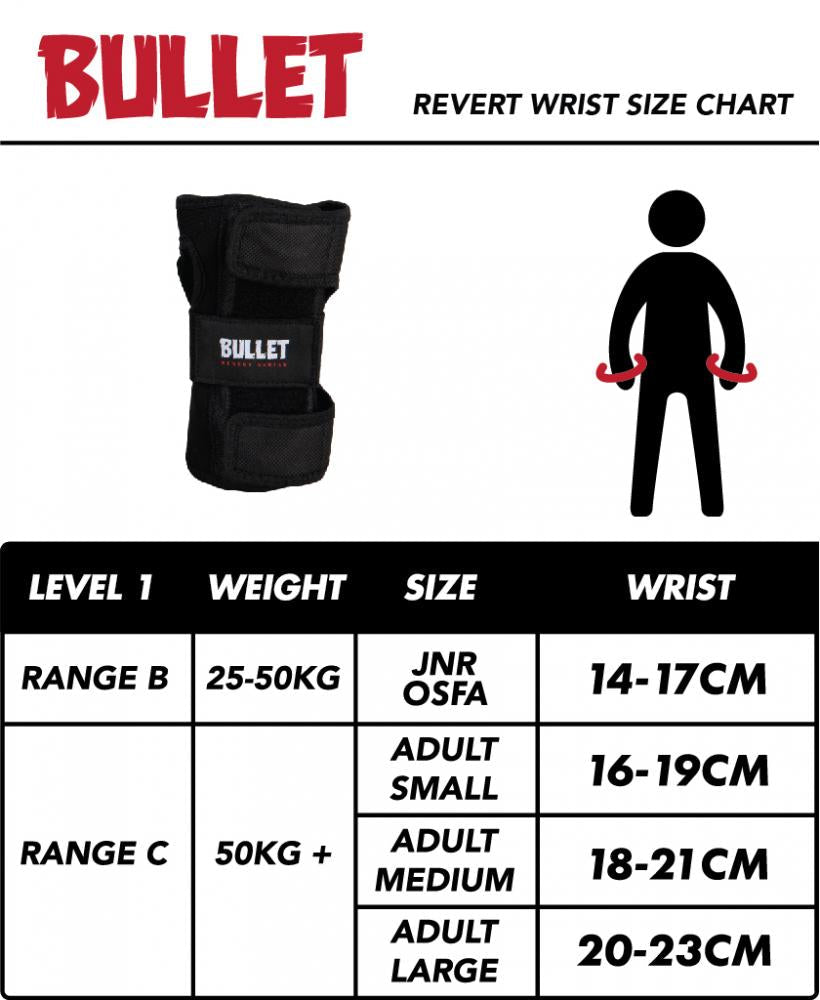 Bullet Revert Wrist Pads Adult - Black