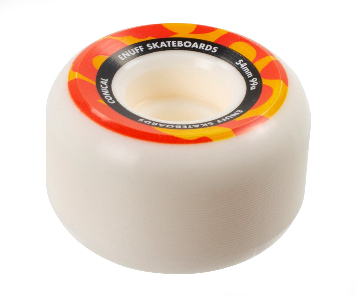 Enuff Conical 99a White/Orange Wheels - 54mm