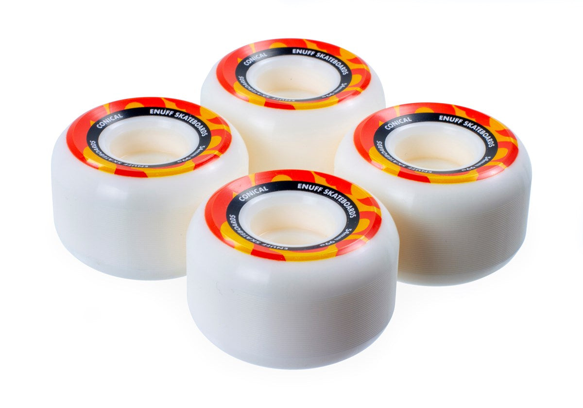 Enuff Conical 99a White/Orange Wheels - 54mm