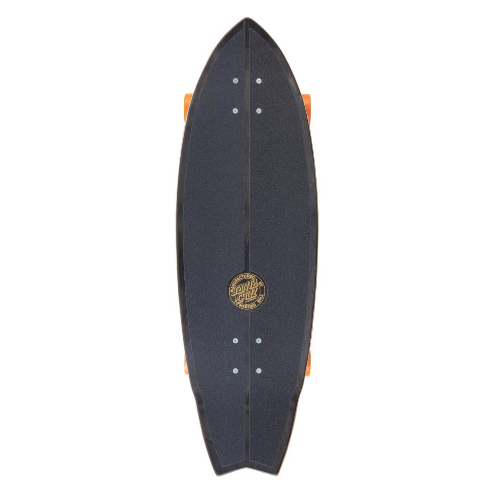 Santa Cruz Flame Dot Shark Surf Skate - 31.52”