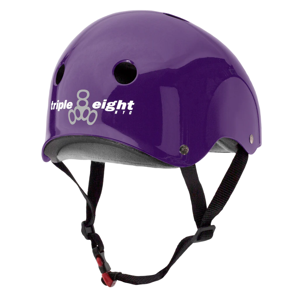 Triple 8 Brainsaver Sweatsaver Certified Purple Glossy Helmet