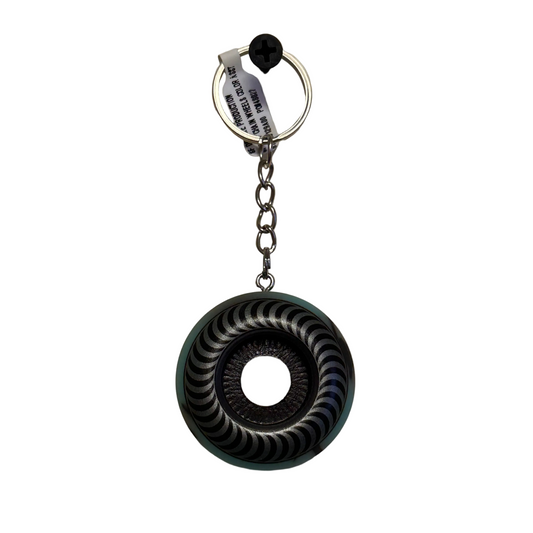 Spitfire Key Chain Classic Wheel - Teal & Black Swirl