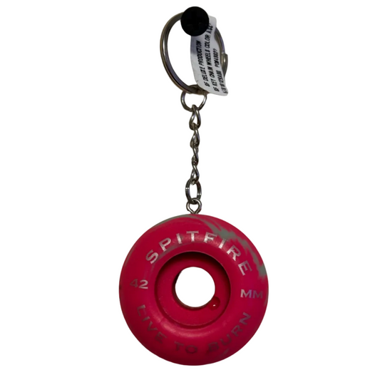 Spitfire Key Chain Classic Wheel - Pink & Teal Swirl