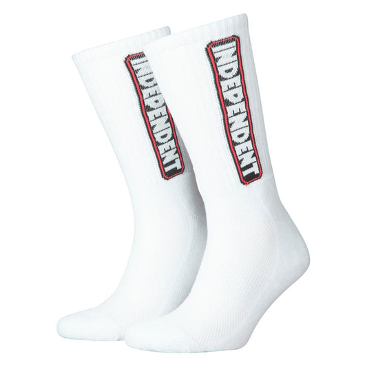 Independent Bar Logo Socks - White