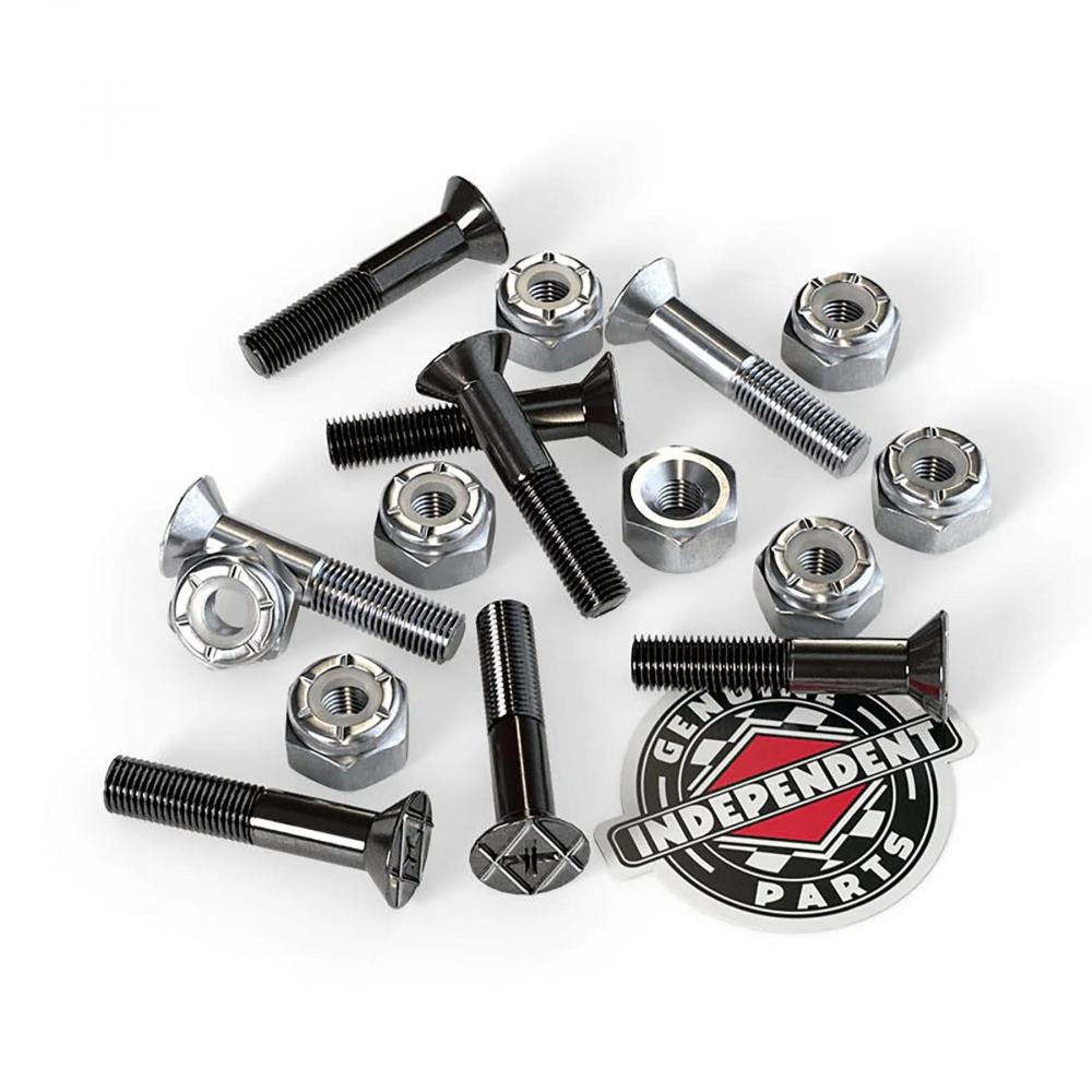 Indy Black Silver Phillips Bolts - 1"