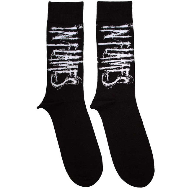 In Flames Logo Socks - Black