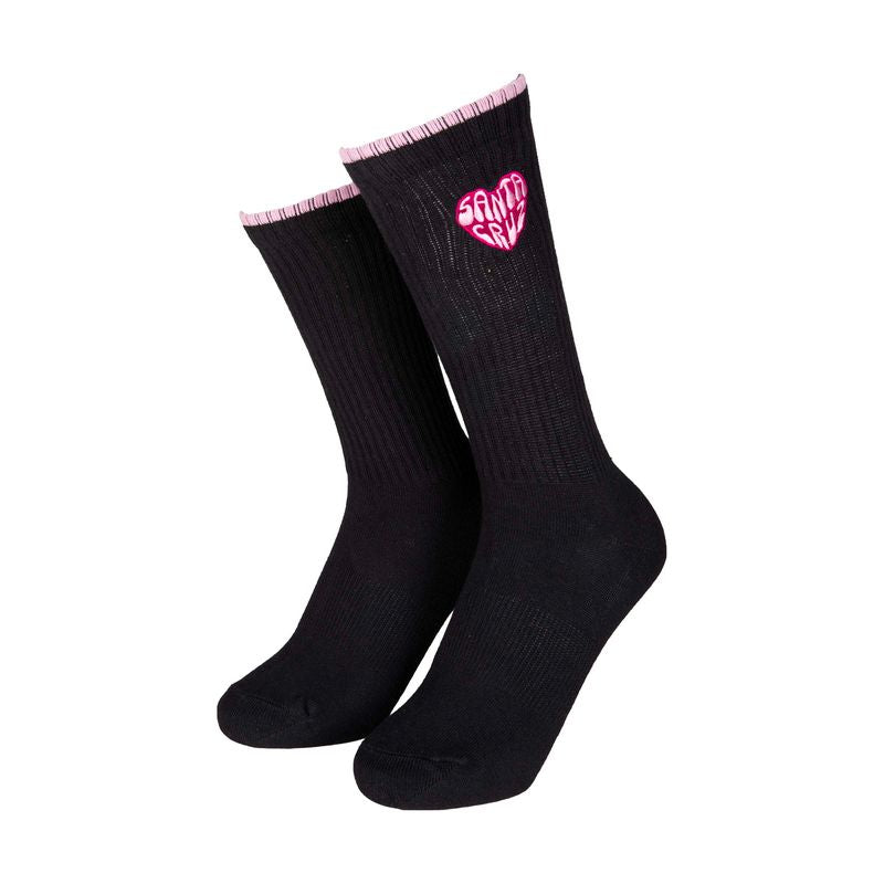 Santa Cruz Womens Strange Heart Mini Socks 2 Pack,L