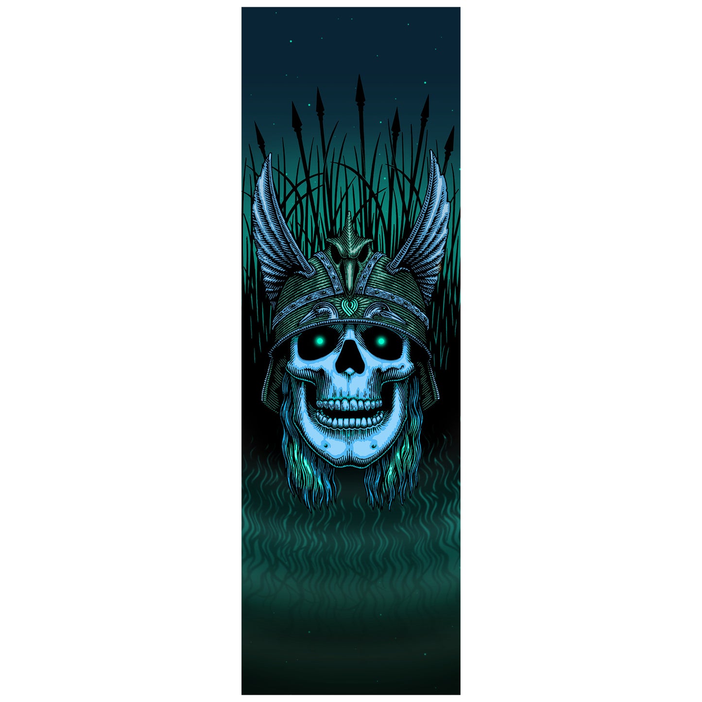 Powell Peralta Andy Anderson Green Skull Griptape - 9"