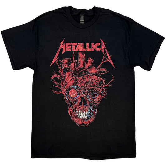 Metallica Heart Skull T-Shirt - Black