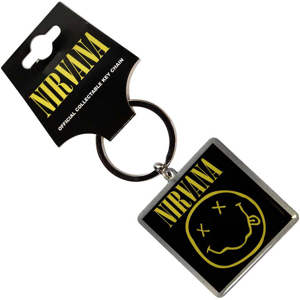 Nirvana Happy Face Photo Print Keychain