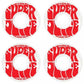 OJ Soft Mini Super Juice 78a White With Red Wheels - 55mm