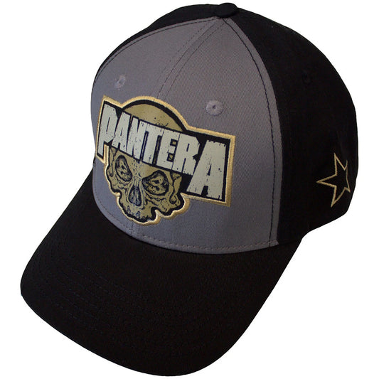 Pantera Skull Mesh Back Cap - Black Charcoal Grey